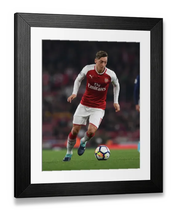 Framed Print : Mesut Ozil in Action: Arsenal vs. West Bromwich Albion, Premier League 2017-18