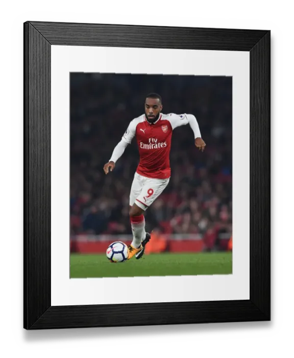 Framed Print : Alexandre Lacazette in Action: Arsenal vs West Bromwich Albion, Premier League 2017-18