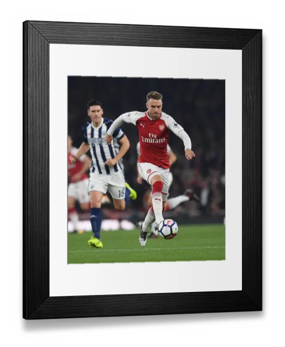 Framed Print : Aaron Ramsey (Arsenal). Arsenal 2: 0 West Bromwich Albion. Premier League. Emirates Stadium Framed Print : Aaron Ramsey (Arsenal). Arsenal 2: 0 West Bromwich Albion. Premier League. Emirates Stadium