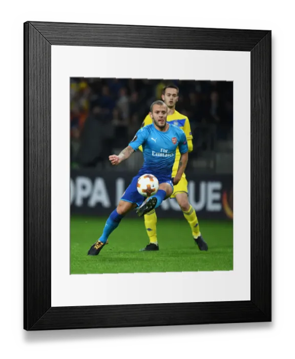 Framed Print : Jack Wilshere in Action: Arsenal vs. FC BATE Borisov, UEFA Europa League 2017-18