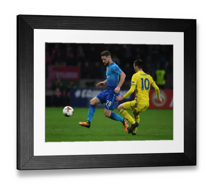 Framed Print : Mustafi vs Ivanic: Battle in Europa - Arsenal vs BATE Borisov Framed Print : Mustafi vs Ivanic: Battle in Europa - Arsenal vs BATE Borisov
