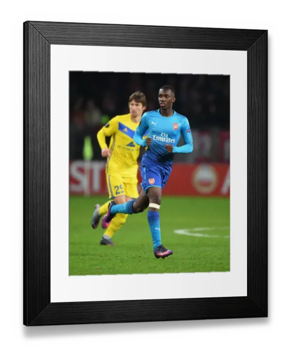 Framed Print : Eddie Nketiah's Europa League Debut: Arsenal vs. BATE Borisov Framed Print : Eddie Nketiah's Europa League Debut: Arsenal vs. BATE Borisov