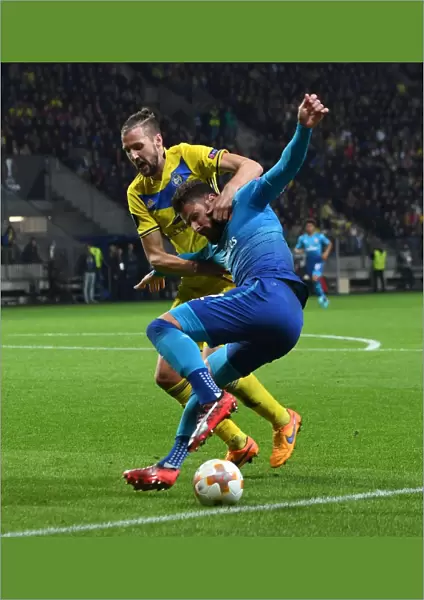 Clash of Titans: Nemanja Milunovic vs. Olivier Giroud in FC BATE Borisov vs. Arsenal UEFA Europa League Showdown