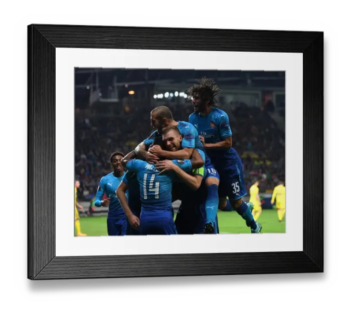 Framed Print : Arsenal's Victory Celebration: Holding, Mertesacker, Elneny, Walcott, and Wilshere Framed Print : Arsenal's Victory Celebration: Holding, Mertesacker, Elneny, Walcott, and Wilshere