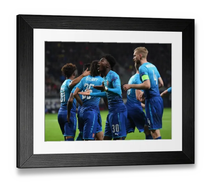 Framed Print : Ainsley Maitland-Niles Scores First Arsenal Goal in UEFA Europa League Match against BATE Borisov
