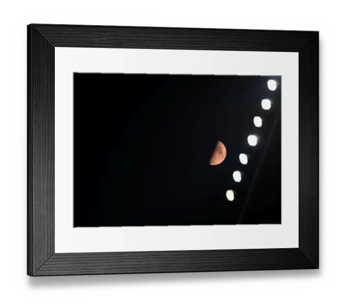 Framed Print : The Moon Over BATE Borisov Arena: Arsenal FC vs. FC BATE (UEFA Europa League, 2017)