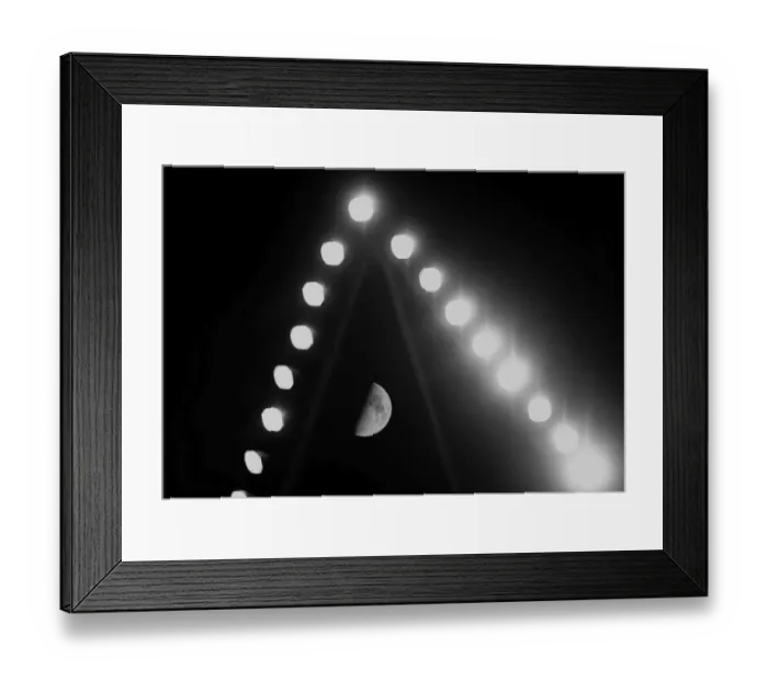 Framed Print : The Moon: An Ethereal Witness to Arsenal's Europa League Battle against FC BATE (2017) Framed Print : The Moon: An Ethereal Witness to Arsenal's Europa League Battle against FC BATE (2017)