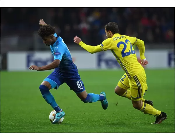 Reiss Nelson vs Igor Stasevich: Battle in the Europa League between Arsenal FC and BATE Borisov