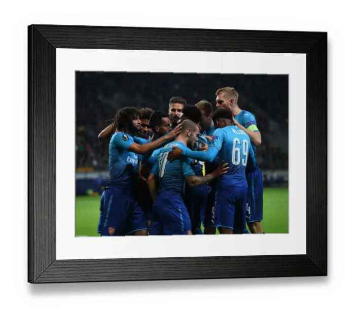 Framed Print : Jack Wilshere's Europa League Goal Celebration: Arsenal's Victory over FC BATE Borisov Framed Print : Jack Wilshere's Europa League Goal Celebration: Arsenal's Victory over FC BATE Borisov