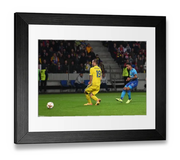 Framed Print : Theo Walcott Scores Against Igor Stasevich: Arsenal's Europa League Goal