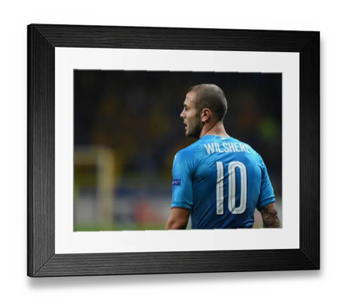 Framed Print : Jack Wilshere in Action: Arsenal vs. FC BATE Borisov, UEFA Europa League 2017-18