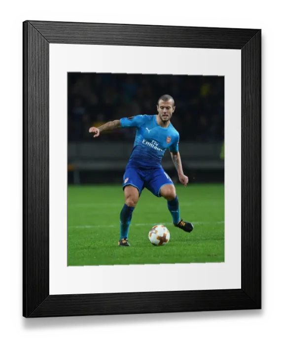 Framed Print : Jack Wilshere in Action: Arsenal vs. FC BATE Borisov, UEFA Europa League 2017-18