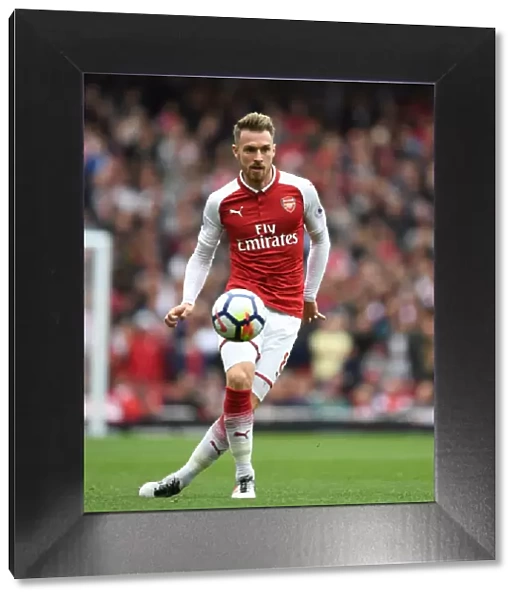Aaron Ramsey: In Action for Arsenal Against Brighton & Hove Albion, Premier League 2017-18