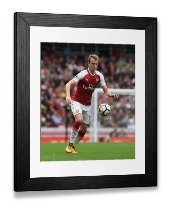 Framed Print : Rob Holding: In Action Against Brighton & Hove Albion, Arsenal Premier League 2017-18
