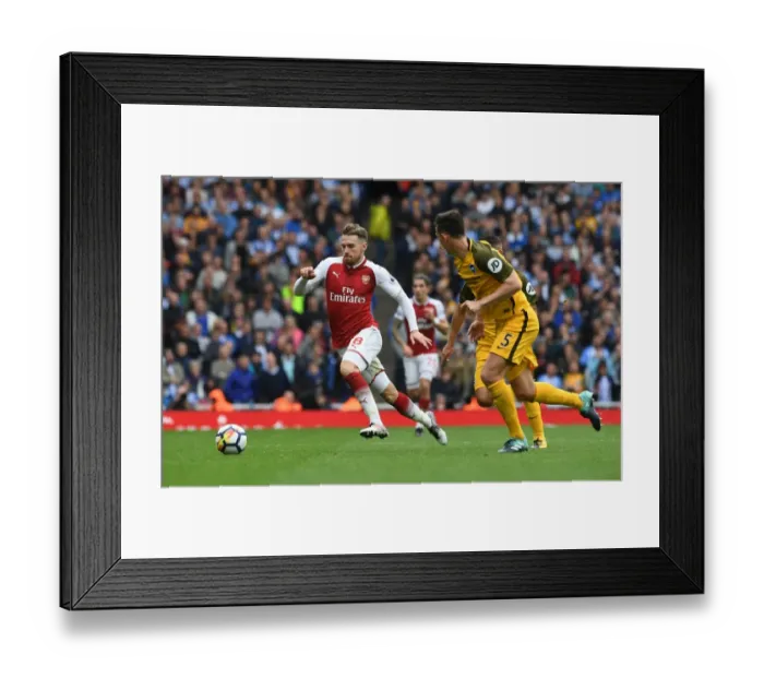 Framed Print : Aaron Ramsey in Action: Arsenal vs Brighton & Hove Albion, Premier League 2017-18 Framed Print : Aaron Ramsey in Action: Arsenal vs Brighton & Hove Albion, Premier League 2017-18