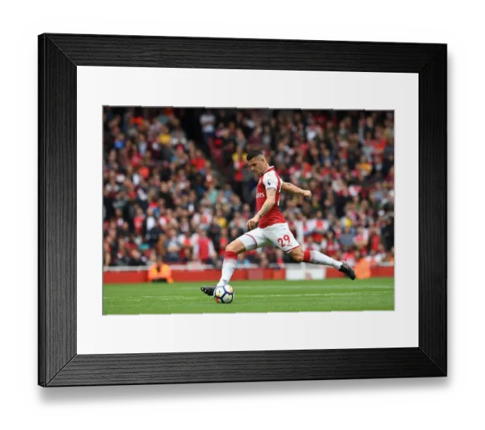 Framed Print : Granit Xhaka: Arsenal Midfielder in Action Against Brighton & Hove Albion, Premier League 2017-18 Framed Print : Granit Xhaka: Arsenal Midfielder in Action Against Brighton & Hove Albion, Premier League 2017-18