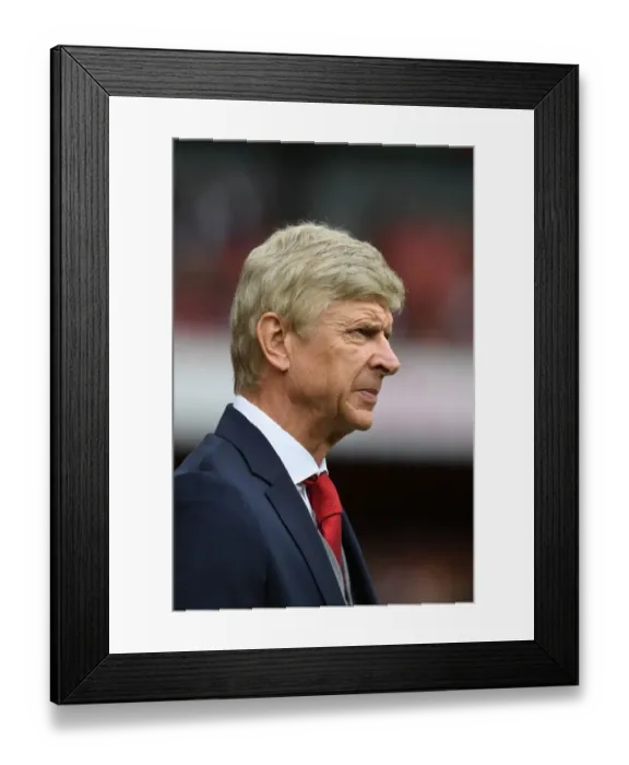 Framed Print : Arsene Wenger: Arsenal Manager Before Arsenal vs. Brighton & Hove Albion (2017-18)