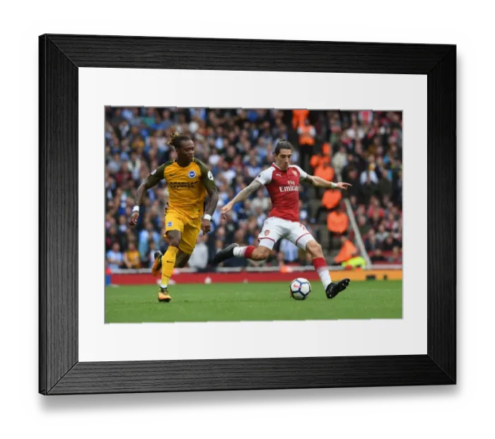 Framed Print : Intense Face-Off: Lacazette vs. Bong in Arsenal's Premier League Battle