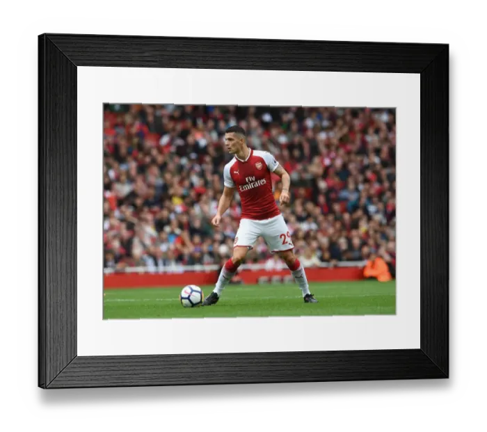 Framed Print : Granit Xhaka: Arsenal's Midfield Mastermind in Action against Brighton & Hove Albion, Premier League 2017-18