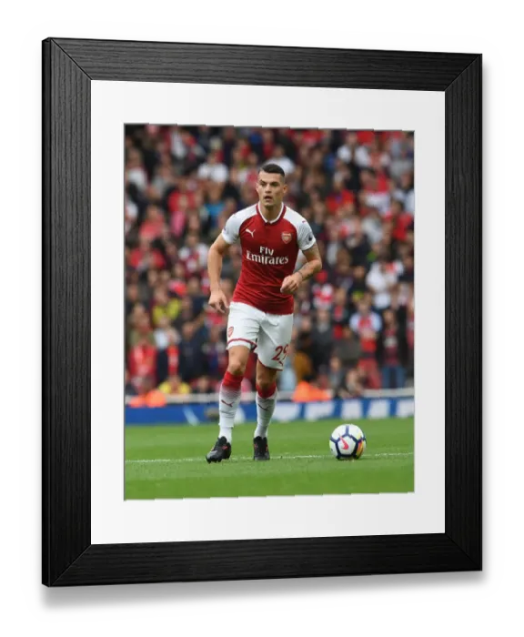 Framed Print : Granit Xhaka: Arsenal Midfielder in Action against Brighton & Hove Albion, Premier League 2017-18 Framed Print : Granit Xhaka: Arsenal Midfielder in Action against Brighton & Hove Albion, Premier League 2017-18
