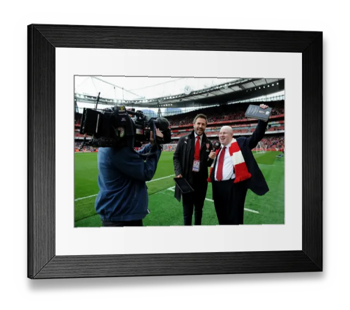 Framed Print : Arsenal vs Brighton & Hove Albion: Fan Interview at Emirates Stadium Framed Print : Arsenal vs Brighton & Hove Albion: Fan Interview at Emirates Stadium