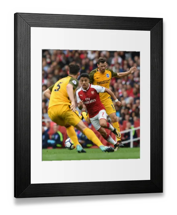 Framed Print : Clash of Stars: Sanchez vs. Gross - Arsenal's Battle Against Brighton Framed Print : Clash of Stars: Sanchez vs. Gross - Arsenal's Battle Against Brighton