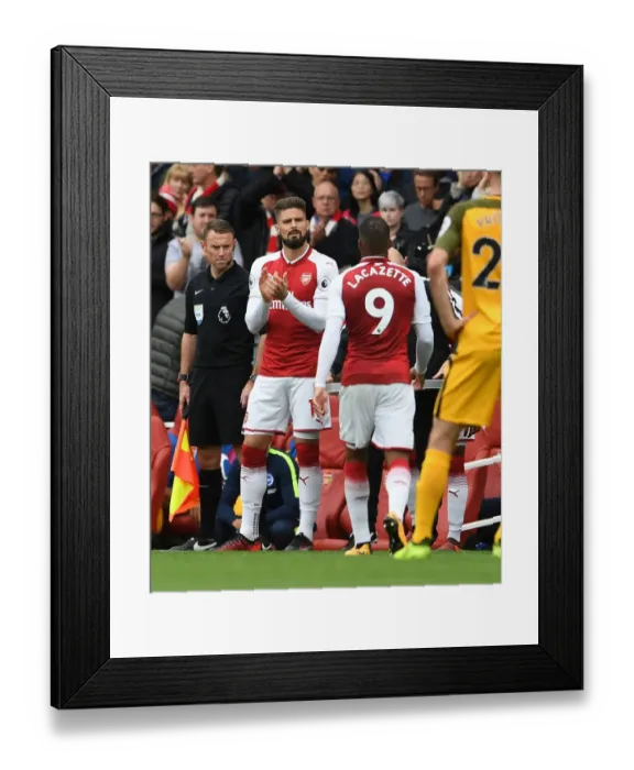Framed Print : Arsenal: Giroud Replaces Lacazette Against Brighton (2017-18) Framed Print : Arsenal: Giroud Replaces Lacazette Against Brighton (2017-18)