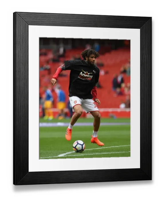 Framed Print : Mohamed Elneny (Arsenal). Arsenal 2: 0 Brighton & Hove Albion Framed Print : Mohamed Elneny (Arsenal). Arsenal 2: 0 Brighton & Hove Albion