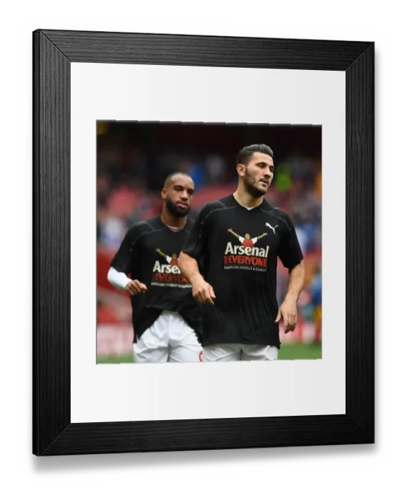 Framed Print : Sead Kolasinac (Arsenal). Arsenal 2: 0 Brighton & Hove Albion