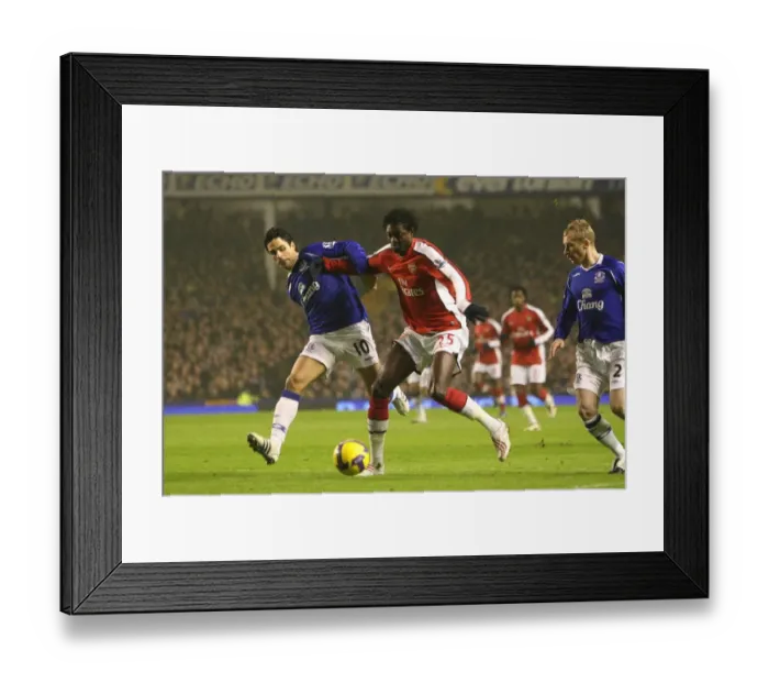Framed Print : Adebayor vs. Arteta: The Rivalry Renewed - Everton vs. Arsenal, 2009