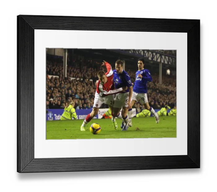 Framed Print : Nicklas Bendtner (Arsenal) Phil Jagielka (Everton) Framed Print : Nicklas Bendtner (Arsenal) Phil Jagielka (Everton)