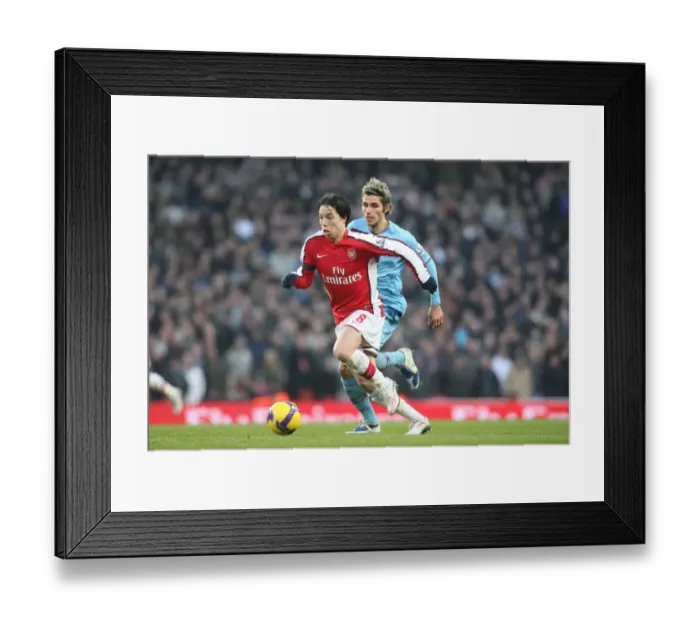 Framed Print : Samir Nasri (Arsenal) Valon Behrami (West Ham United)