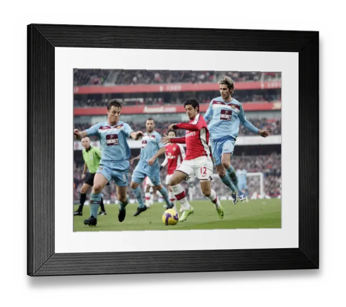 Framed Print : Carlos Vela (Arsenal) Scott Parker and Valon Behrami (West Ham) Framed Print : Carlos Vela (Arsenal) Scott Parker and Valon Behrami (West Ham)