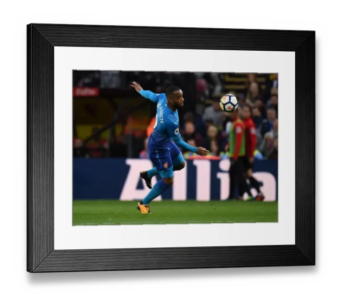 Framed Print : Alex Lacazette in Action: Watford vs Arsenal, Premier League 2017-18