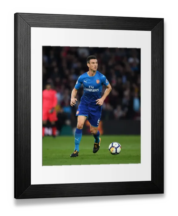 Framed Print : Koscielny in Action: Arsenal vs. Watford, Premier League 2017-18