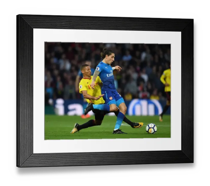 Framed Print : Bellerin vs. Richarlison: A Premier League Showdown at Vicarage Road Framed Print : Bellerin vs. Richarlison: A Premier League Showdown at Vicarage Road
