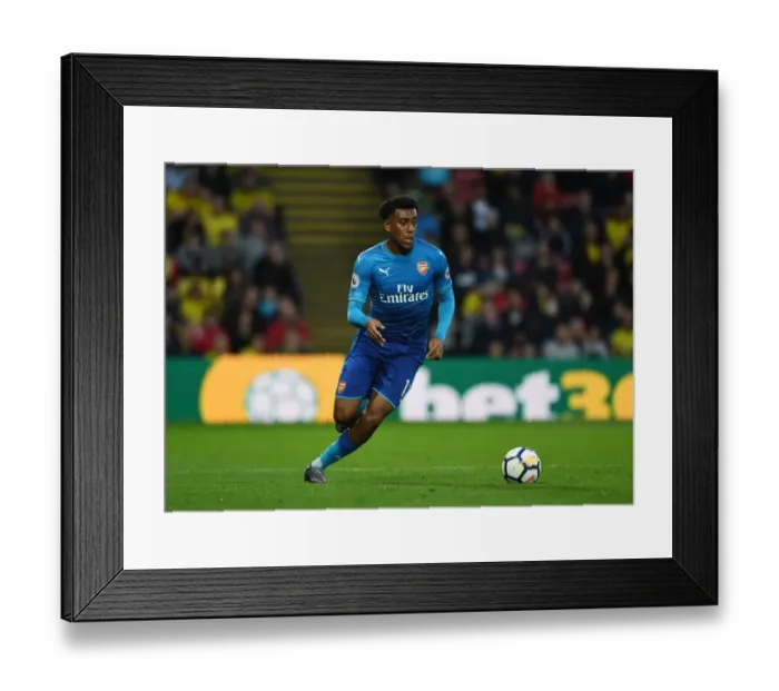 Framed Print : Alex Iwobi in Action: Premier League 2017-18 - Arsenal vs Watford