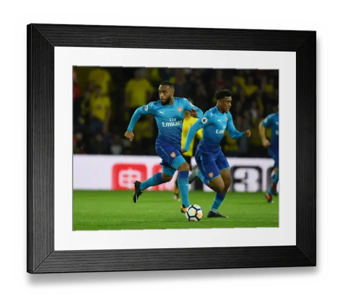 Framed Print : Alex Lacazette in Action: Arsenal vs. Watford, Premier League 2017-18 Framed Print : Alex Lacazette in Action: Arsenal vs. Watford, Premier League 2017-18