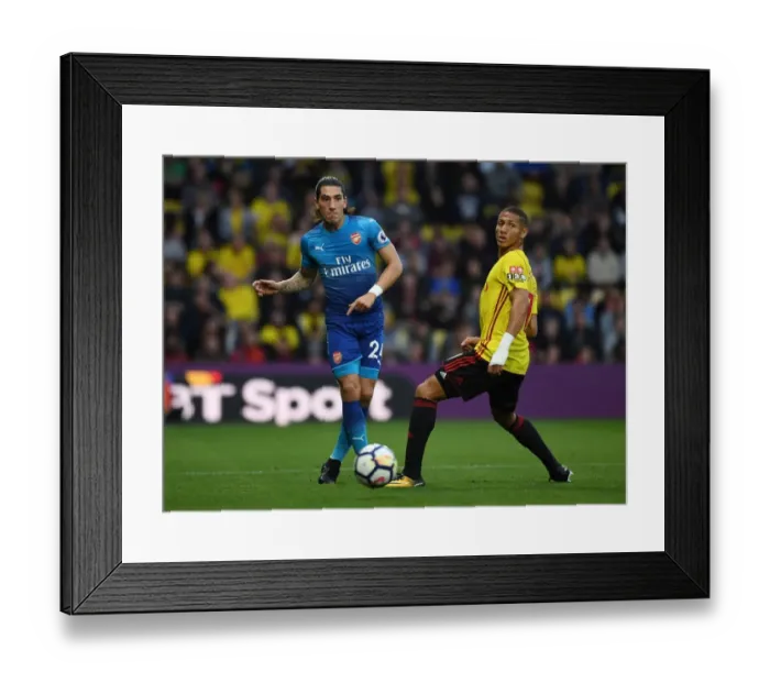Framed Print : Bellerin vs Richarlison: Intense Battle in Watford v Arsenal Premier League Clash Framed Print : Bellerin vs Richarlison: Intense Battle in Watford v Arsenal Premier League Clash