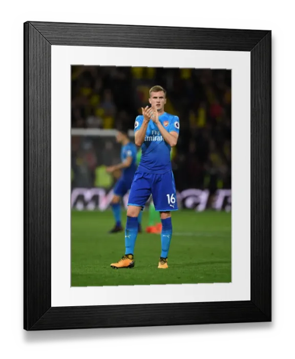 Framed Print : Rob Holding Celebrates with Arsenal Fans after Watford Victory, 2017-18 Premier League Framed Print : Rob Holding Celebrates with Arsenal Fans after Watford Victory, 2017-18 Premier League