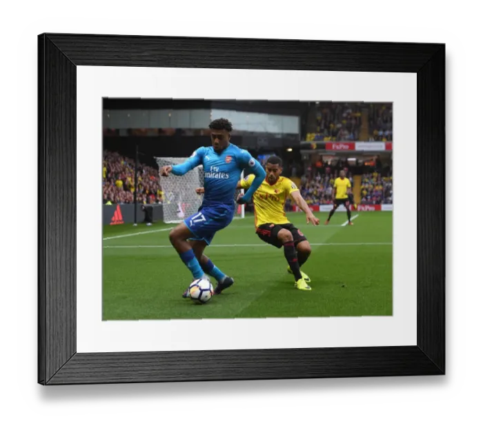 Framed Print : Clash at Vicarage Road: Iwobi vs Mariappa in Premier League Showdown Framed Print : Clash at Vicarage Road: Iwobi vs Mariappa in Premier League Showdown