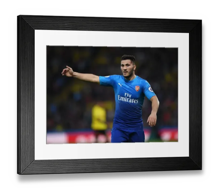 Framed Print : Sead Kolasinac: In Action for Arsenal Against Watford, Premier League 2017-18 Framed Print : Sead Kolasinac: In Action for Arsenal Against Watford, Premier League 2017-18