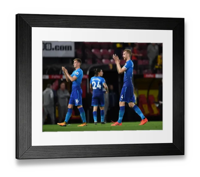 Framed Print : Per Mertesacker (Arsenal). Watford 2: 1 Arsenal. Premier League. Vicarage Road, Watford Framed Print : Per Mertesacker (Arsenal). Watford 2: 1 Arsenal. Premier League. Vicarage Road, Watford