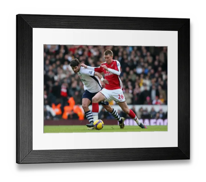 Framed Print : Nicklas Bendtner (Arsenal) Vedran Corluka (Tottenham) Framed Print : Nicklas Bendtner (Arsenal) Vedran Corluka (Tottenham)