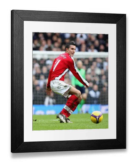 Framed Print : Van Persie's Determined Performance: Arsenal Holds Tottenham 0-0 in the Premier League, 8 / 2 / 09