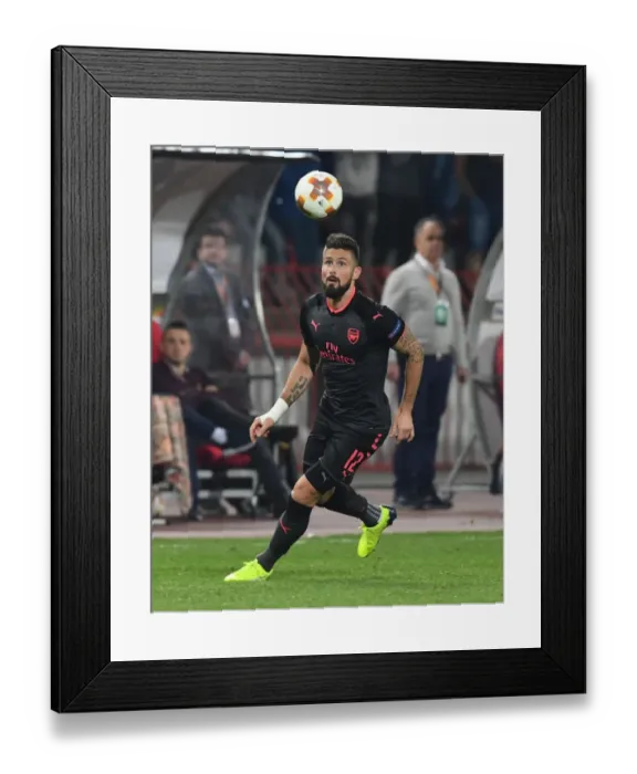 Framed Print : Olivier Giroud in Action: Arsenal vs. Red Star Belgrade, Europa League 2017-18 Framed Print : Olivier Giroud in Action: Arsenal vs. Red Star Belgrade, Europa League 2017-18
