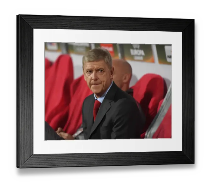 Framed Print : Arsene Wenger Leads Arsenal Against Red Star Belgrade in Europa League