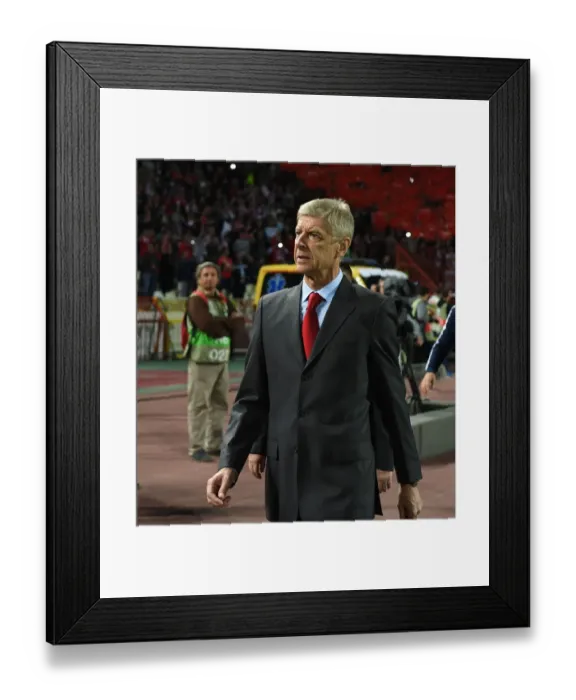 Framed Print : Arsene Wenger Leads Arsenal in Europa League Battle against Red Star Belgrade, 2017