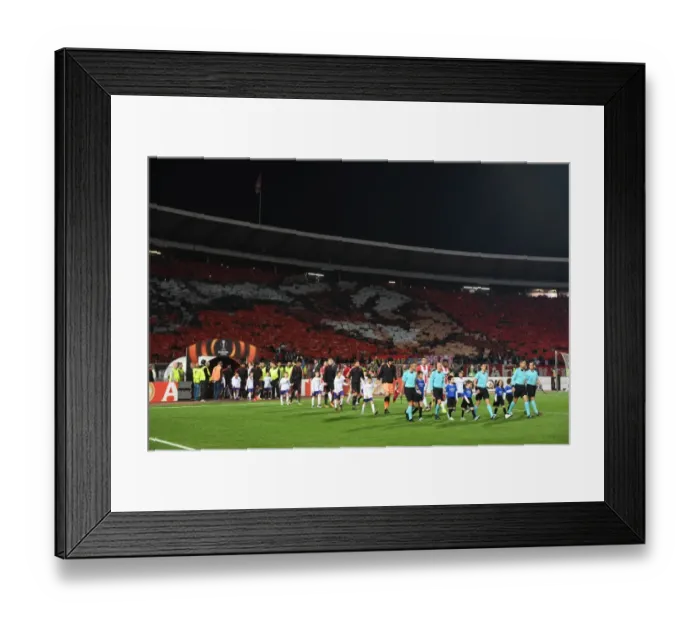 Framed Print : Arsenal vs. Red Star: Europa League Showdown at Rajko Mitic Stadium, Belgrade Framed Print : Arsenal vs. Red Star: Europa League Showdown at Rajko Mitic Stadium, Belgrade