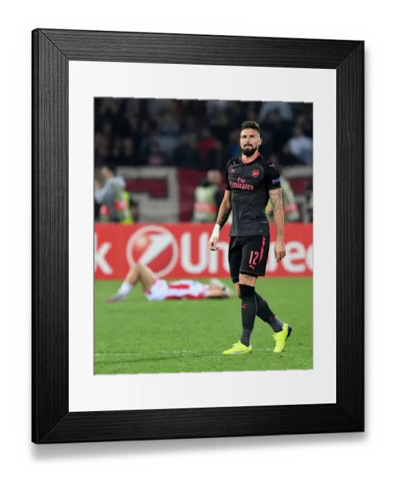 Framed Print : Olivier Giroud's Emotional Reaction: Arsenal vs. Red Star Belgrade, Europa League 2017-18 Framed Print : Olivier Giroud's Emotional Reaction: Arsenal vs. Red Star Belgrade, Europa League 2017-18